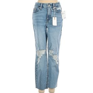 Good American Indigo Wash Distressed Jeans NEW SIZE 00/24